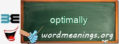 WordMeaning blackboard for optimally